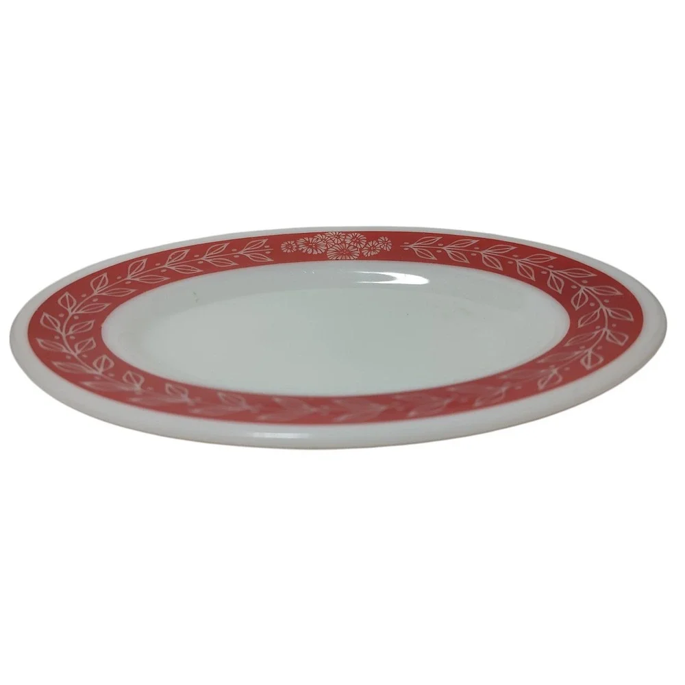 Vintage‎ Corning Decor Platter Oval Serving Dish Laurel Leaf Pattern 79 415 USA